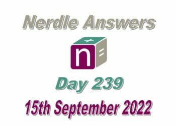 Daily Nerdle 239 Answers - September 15th, 2022