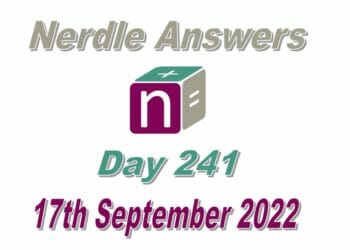 Daily Nerdle 241 Answers - September 17th, 2022