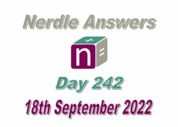 Daily Nerdle 242 Answers - September 18th, 2022