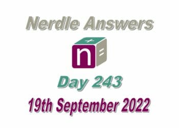 Daily Nerdle 243 Answers - September 19th, 2022