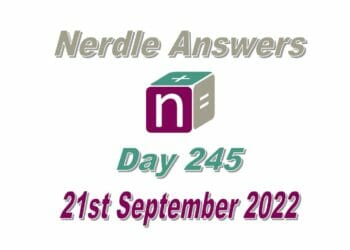 Daily Nerdle 245 Answers - September 21st, 2022