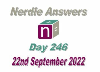 Daily Nerdle 246 Answers - September 22nd, 2022