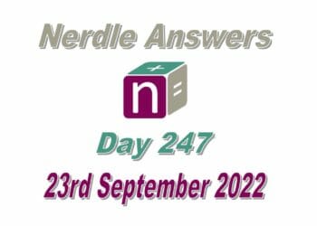 Daily Nerdle 247 Answers - September 23rd, 2022