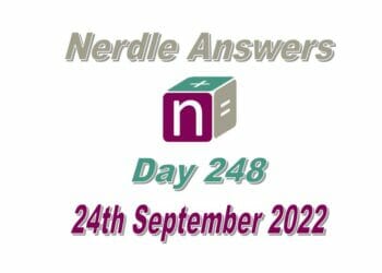 Daily Nerdle 248 Answers - September 24th, 2022