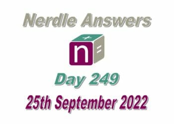 Daily Nerdle 249 Answers - September 25th, 2022
