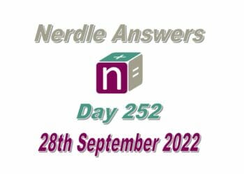 Daily Nerdle 252 Answers - September 28th, 2022