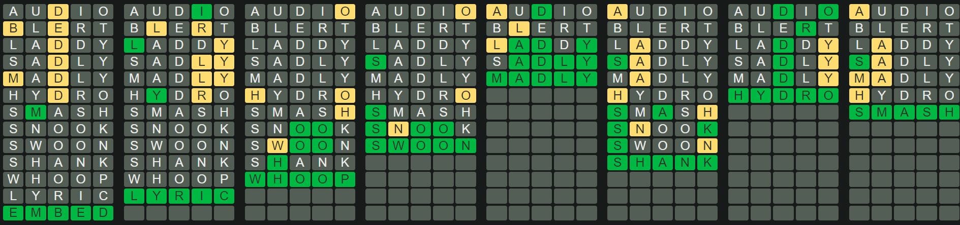 Daily Octordle 243 Answer - September 24th 2022