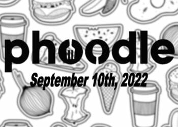 Daily Phoodle - 10th September 2022