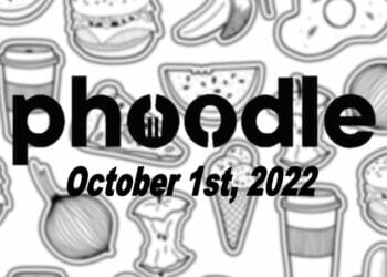 Daily Phoodle - 1st October 2022