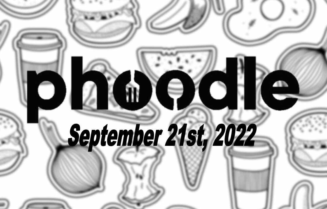 Daily Phoodle - 21st September 2022