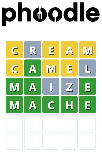 Daily Phoodle Answer 124 - 9th September 2022