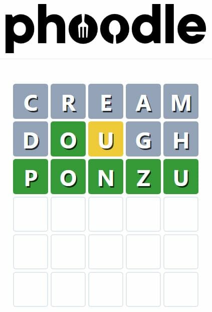 Daily Phoodle Answer 139 - 24th September 2022