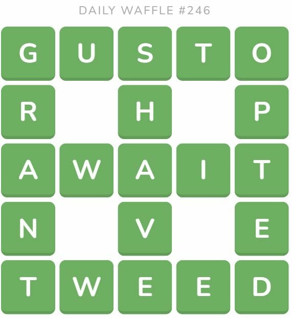 Daily Waffle Game 246 Answer - September 24th 2022
