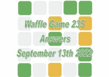 Daily Waffle - September 13th 2022