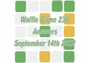 Daily Waffle - September 14th 2022