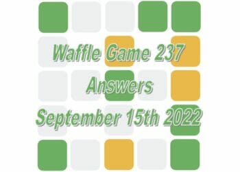 Daily Waffle - September 15th 2022