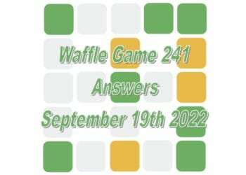Daily Waffle - September 19th 2022