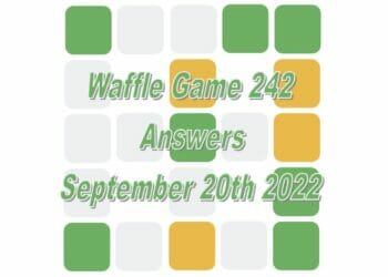 Daily Waffle - September 20th 2022