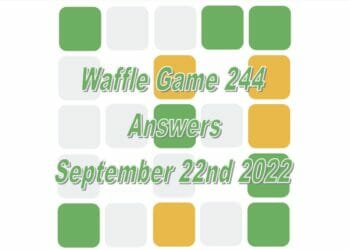 Daily Waffle - September 22nd 2022