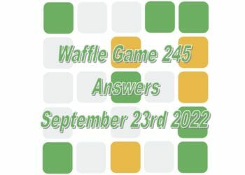 Daily Waffle - September 23rd 2022