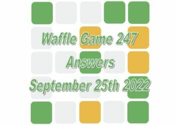 Daily Waffle - September 25th 2022
