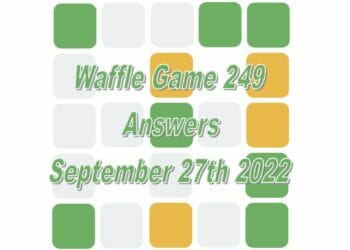Daily Waffle - September 27th 2022