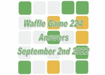Daily Waffle - September 2nd 2022