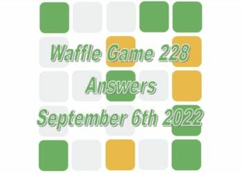 Daily Waffle - September 6th 2022