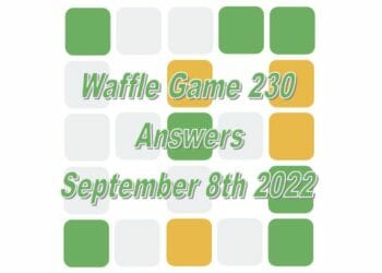 Daily Waffle - September 8th 2022