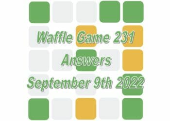 Daily Waffle - September 9th 2022