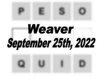 Daily Weaver - 25th September 2022
