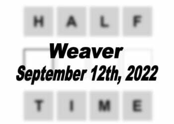 Daily Weaver Puzzle - 12th September 2022 1