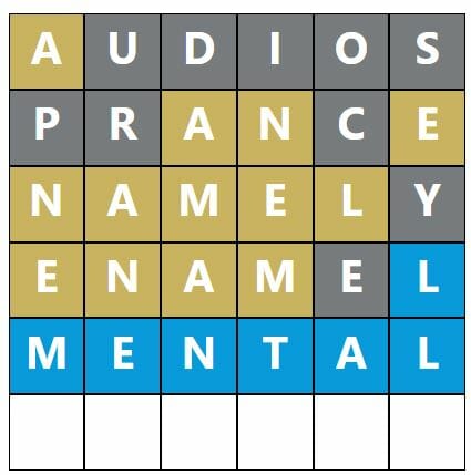 Daily Word Hurdle #468 Afternoon Answer - 9th September 2022