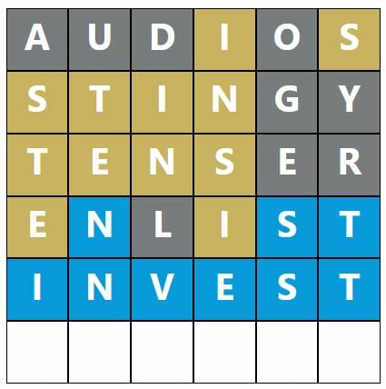 Daily Word Hurdle #498 Afternoon Answer - 24th September 2022