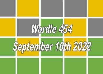Daily Wordle 454 - 16th September 2022