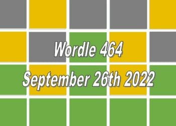 Daily Wordle 464 - 26th September 2022