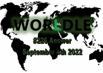 Daily Worldle 226 - September 4th 2022