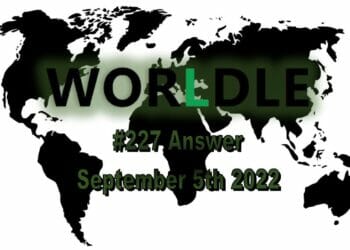 Daily Worldle 227 - September 5th 2022