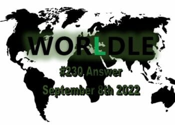 Daily Worldle 230 - September 8th 2022