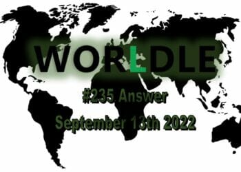 Daily Worldle 235 - September 13th 2022