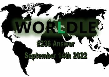 Daily Worldle 236 - September 14th 2022