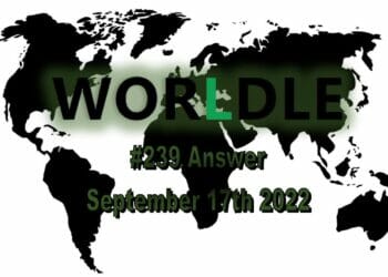 Daily Worldle 239 - September 17th 2022