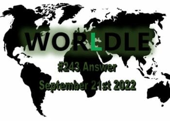 Daily Worldle 243 - September 21st 2022