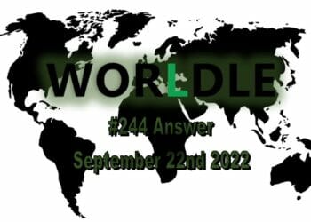Daily Worldle 244 - September 22nd 2022