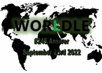 Daily Worldle 245 - September 23rd 2022