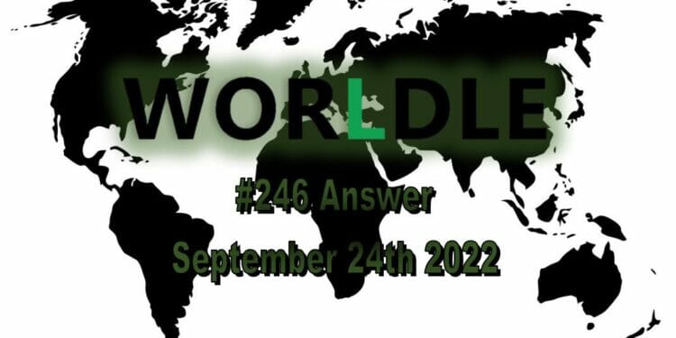 Daily Worldle 246 - September 24th 2022