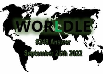 Daily Worldle 248 - September 26th 2022
