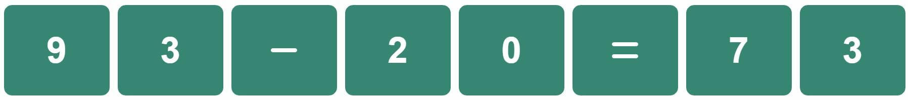 Daily Classic Nerdle Answer - 3rd October 2022