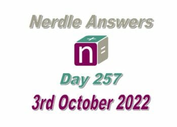 Daily Nerdle 257 Answers - October 3rd, 2022