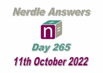 Daily Nerdle 265 Answers - October 11th, 2022